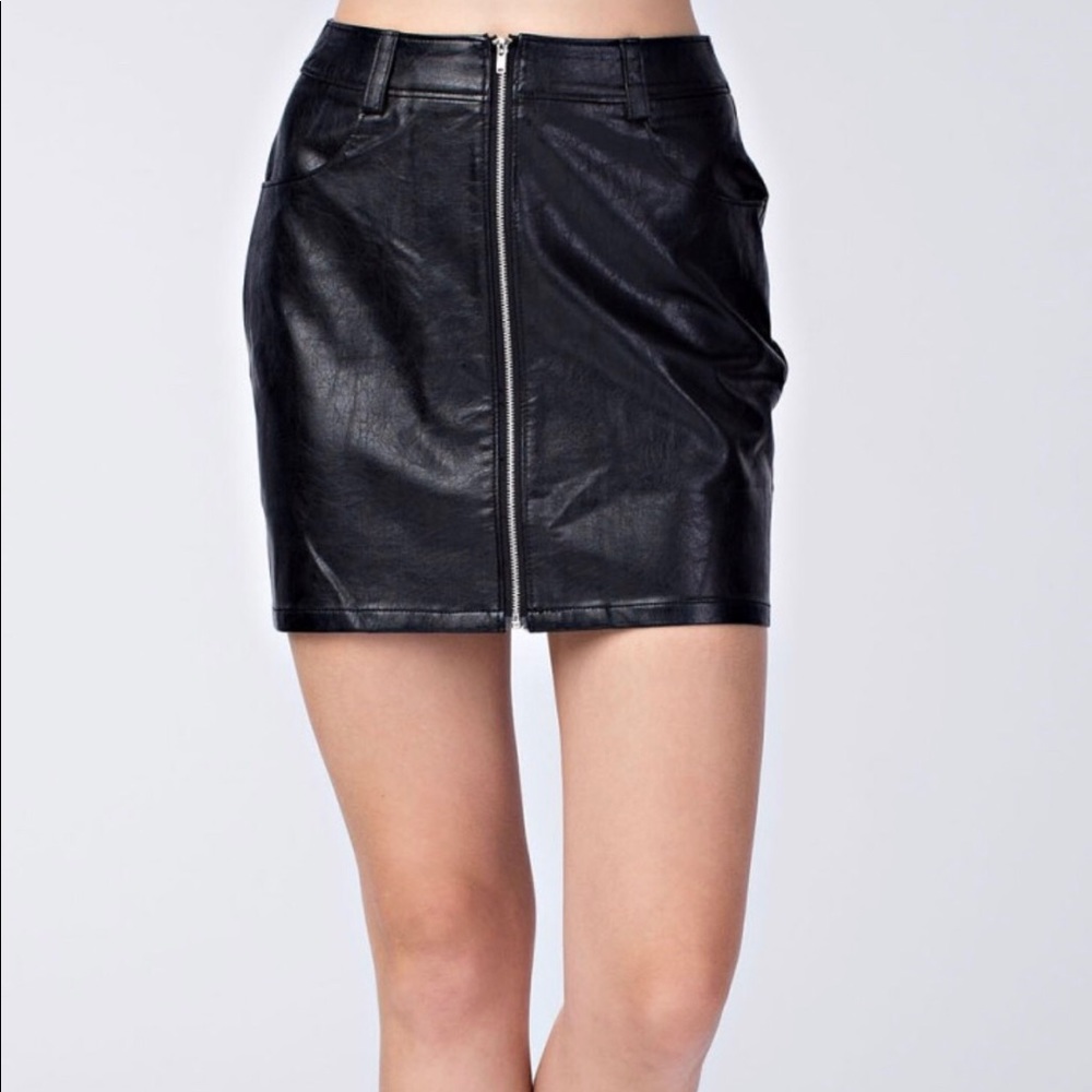 Faux Leather Skirt